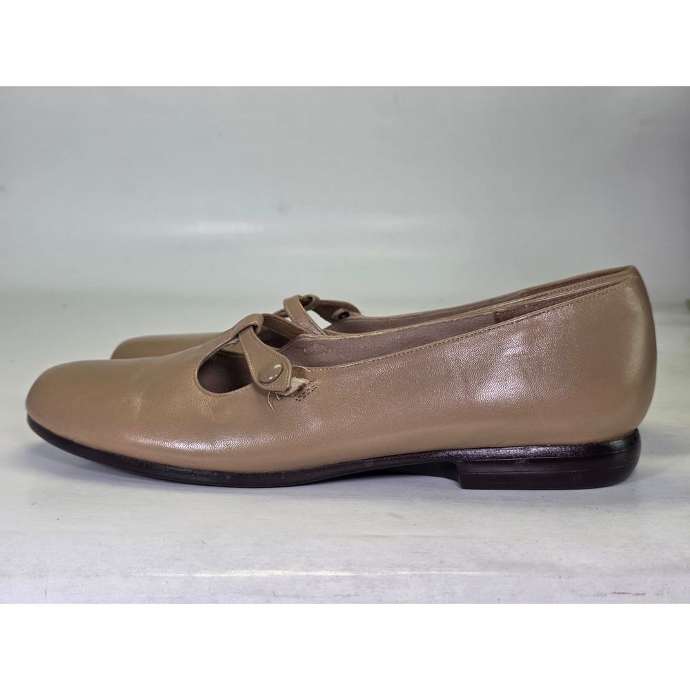 Munro American Mary Jane Women's Shoes Size 9 Beige Tan Leather Slip On Loafers - Picture 6 of 11